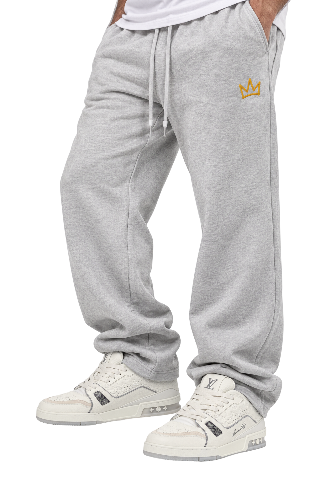 Crown Fleece Sweatpants (Heather Grey)